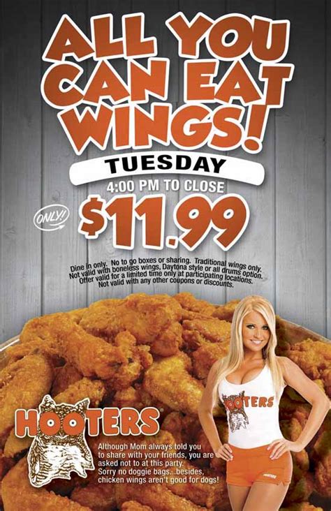 hooters wednesday deals